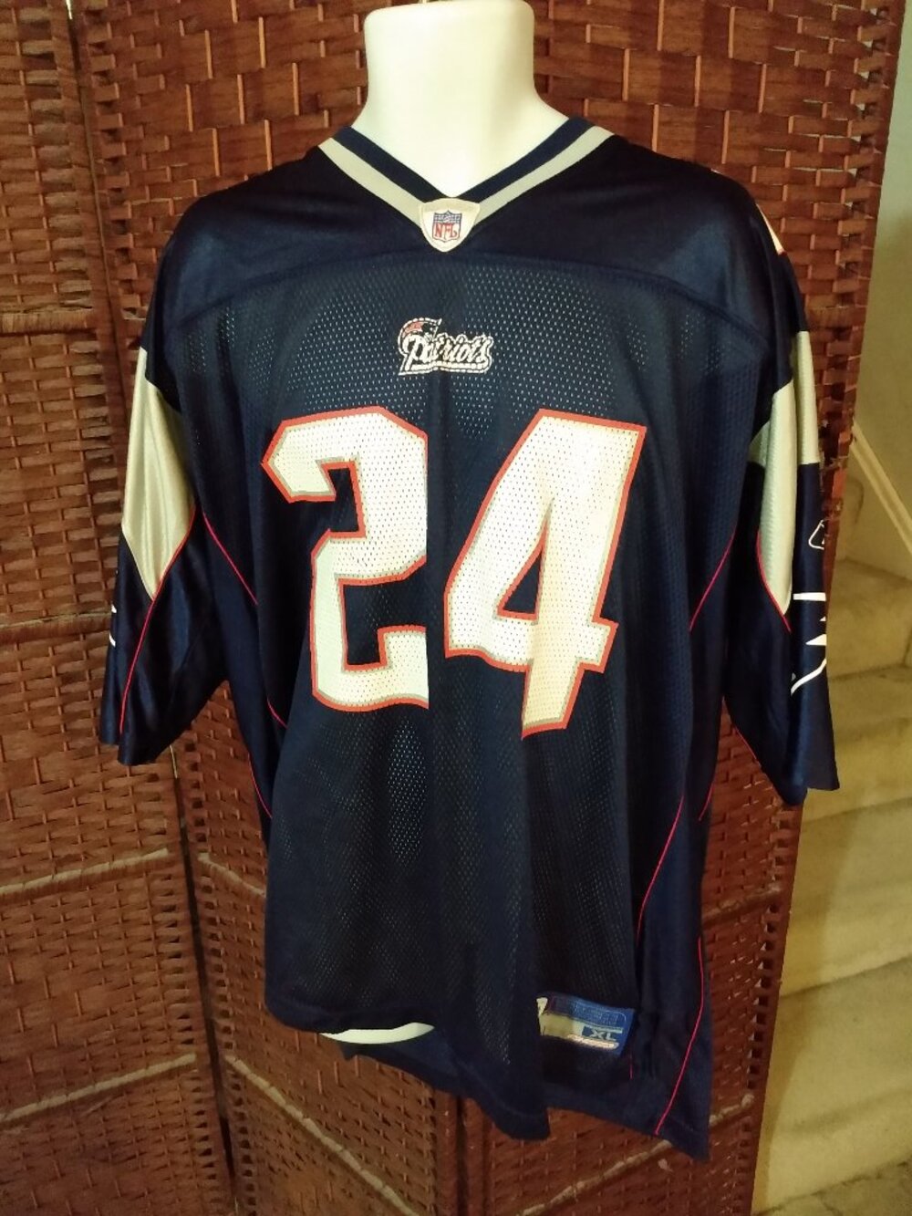 Vintage Reebok New England Patriots Ty Law Jersey Mens XL NFL Football